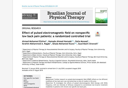 Pulzné elektromagnetické pole a jeho vplyv na chronickú bolesť chrbta – výsledky randomizovanej klinickej štúdie